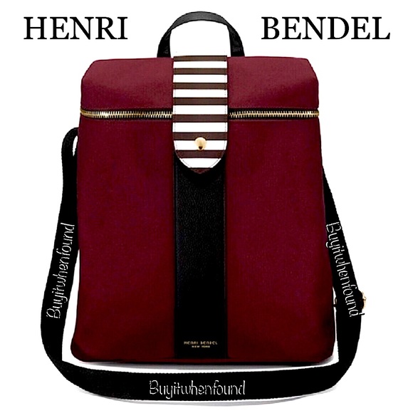 HENRI BENDEL BLACK FRIDAY Backpack Crossbody Shoulder Bag w Adjustable Straps - Picture 1 of 16